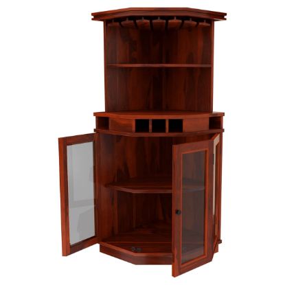 Rustic Wine Bar Liquor Cabinets Racks Tall Corner Bar Furniture