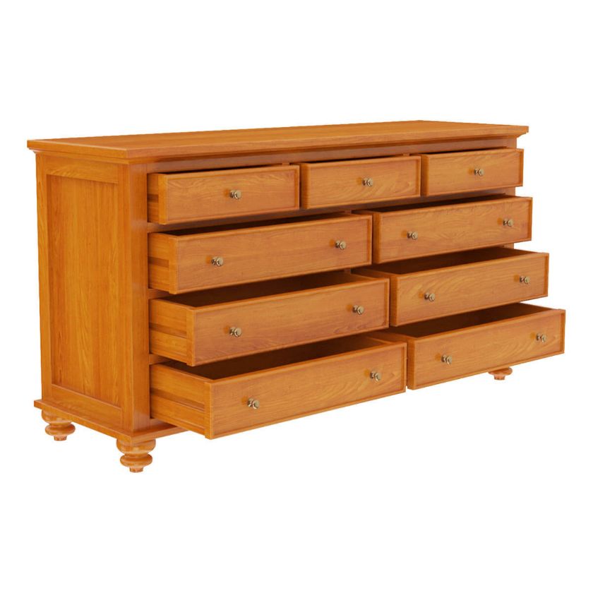 Wamsutter Solid Mahogany Wood Drawer Standard Dresser