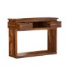 Modern Simplicity Rustic Solid Wood Console Table With Drawers