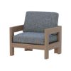 Santorini Modern Solid Teak Wood Outdoor Single Seat Sofa Armchair