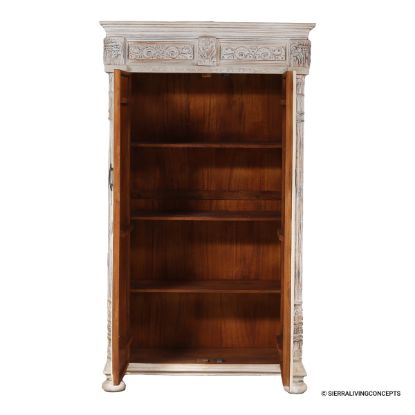 Large Solid Wood Clothing Armoire Wardrobe