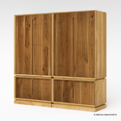 Large Solid Wood Clothing Armoire Wardrobe Bedroom Armoire