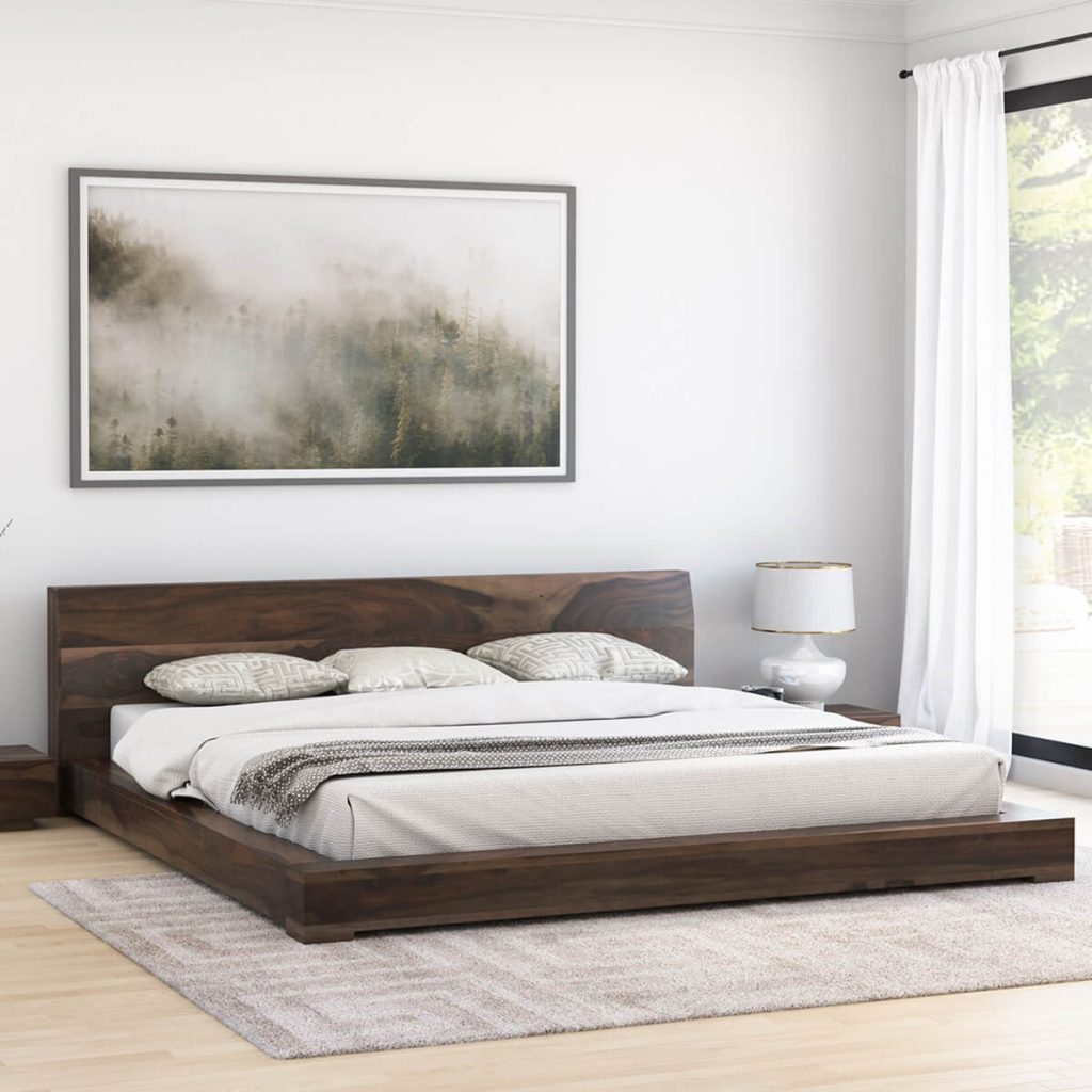 solid wood bed frame