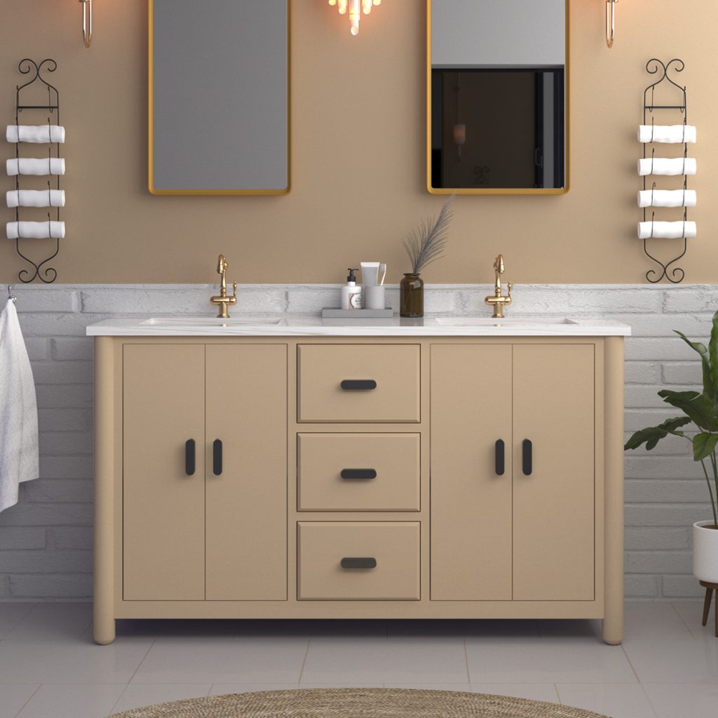 Nashville Modern Bathroom Vanity with Double Sink Space