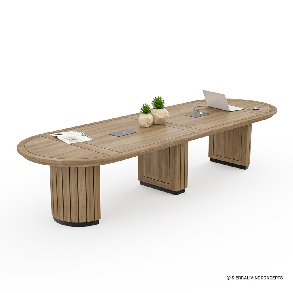 Douglas Modern Rustic Oval Conference Table