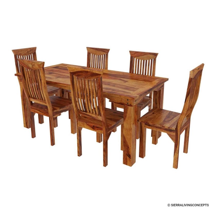 Idaho Modern Rustic Solid Wooden Dining Room Sets