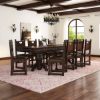 Picture of Nottingham Solid Wood Large Rustic Dining Room Table Chair Set