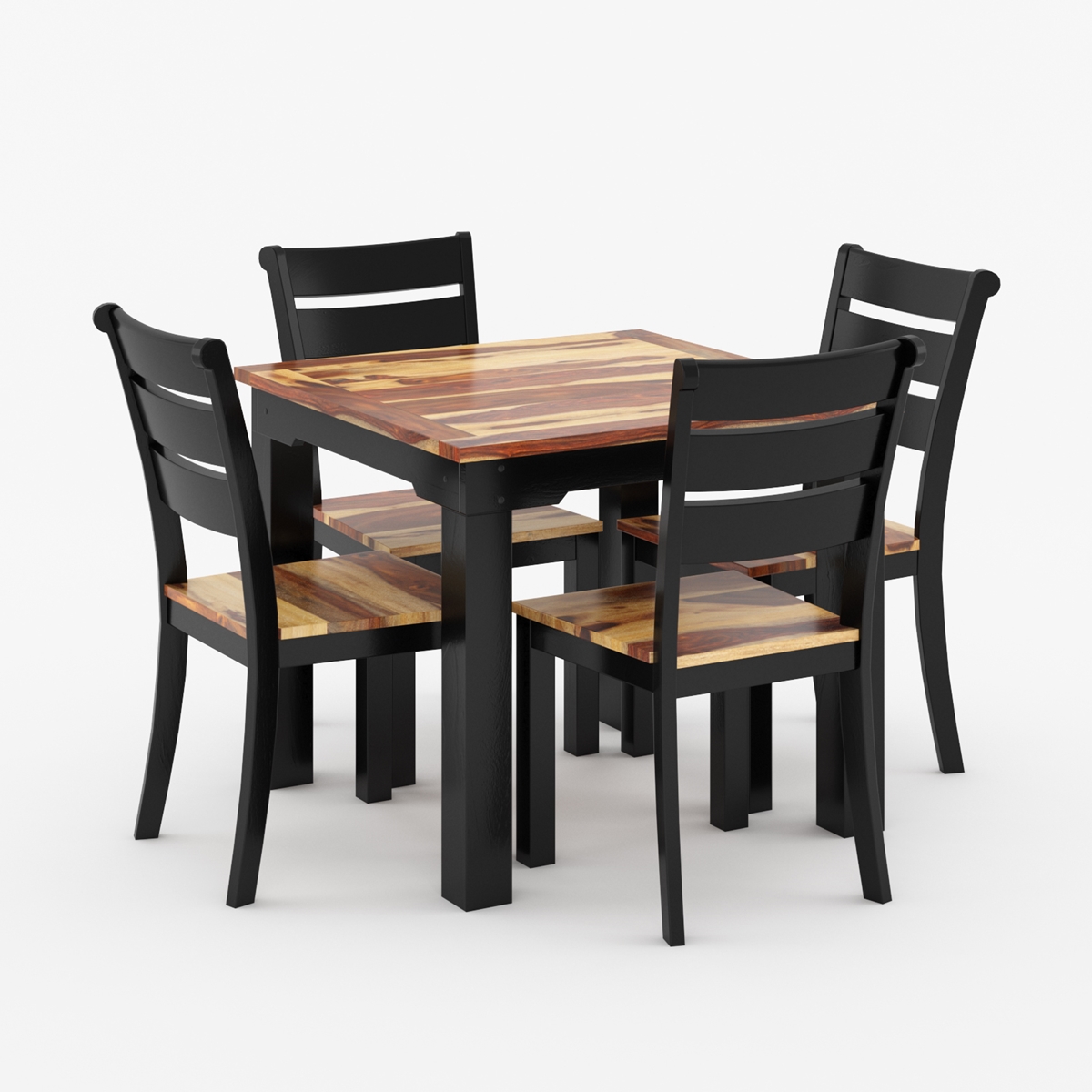 Mason Two Toned Small Square Kitchen Table and 4 Chairs Set