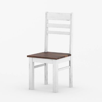 Picture of Illinois Modern Two Tone Solid Wood School Back Dining Chair