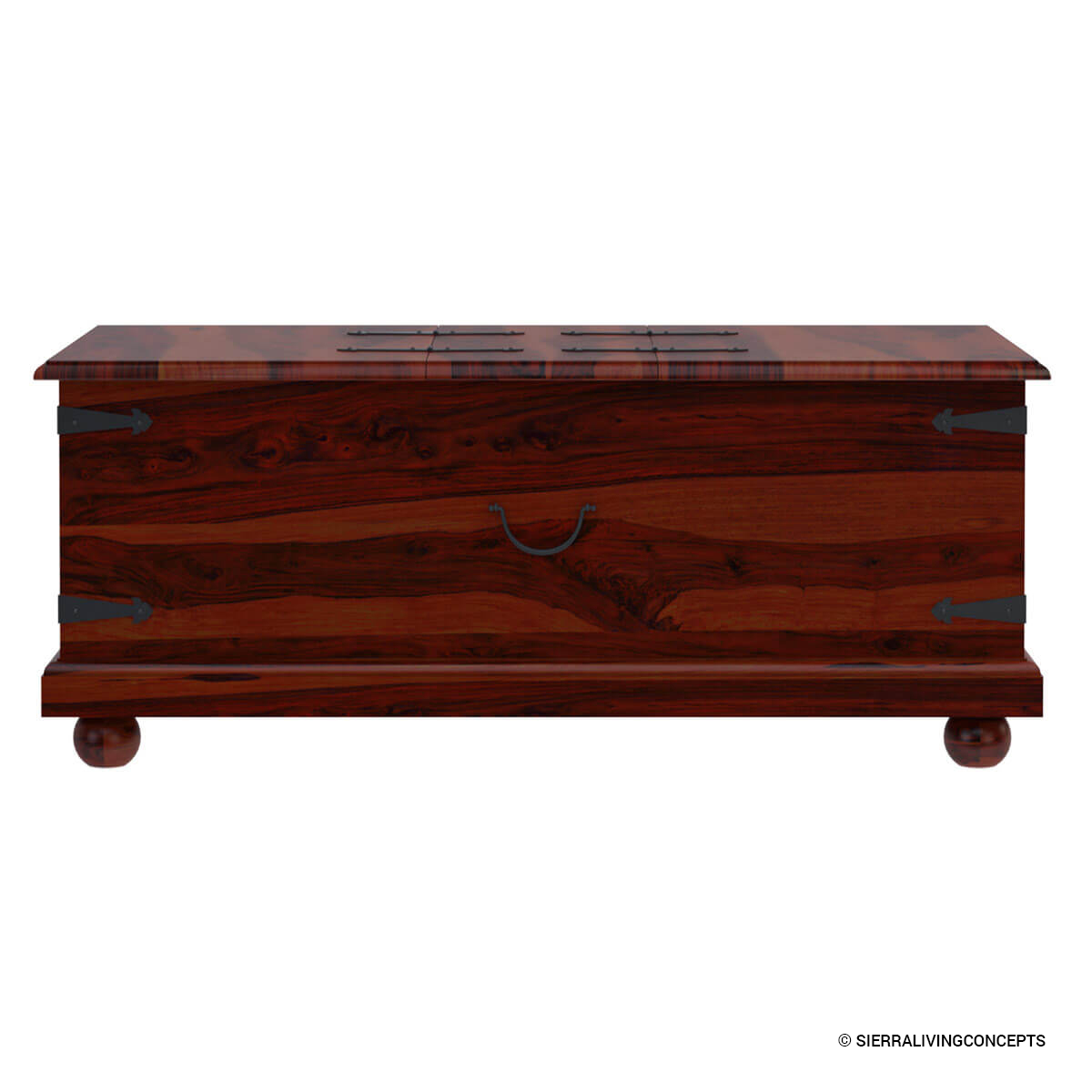 Beaufort Steamer Storage Trunk Rustic Coffee Table Chest