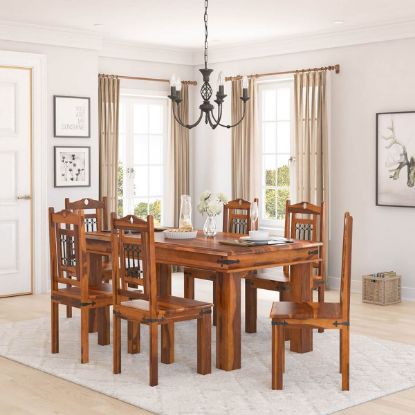 Picture of Philadelphia Solid Wood Classic Transitional Dining Room Table Set