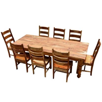 Rustic Solid Wood Dining Table and Chair Sets | 6,8,10,12 Seater Dining ...