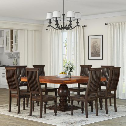 Rustic Solid Wood Large Dining Room Tables | Round, Square, Rectangle.