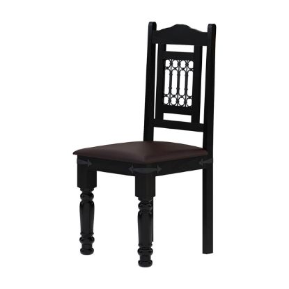 Picture of Harold Traditional Solid Rosewood Leather & Iron Dining Chair