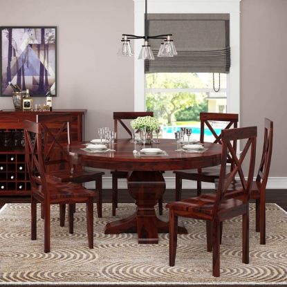 Rustic Solid Wood Large Dining Room Tables | Round, Square, Rectangle.