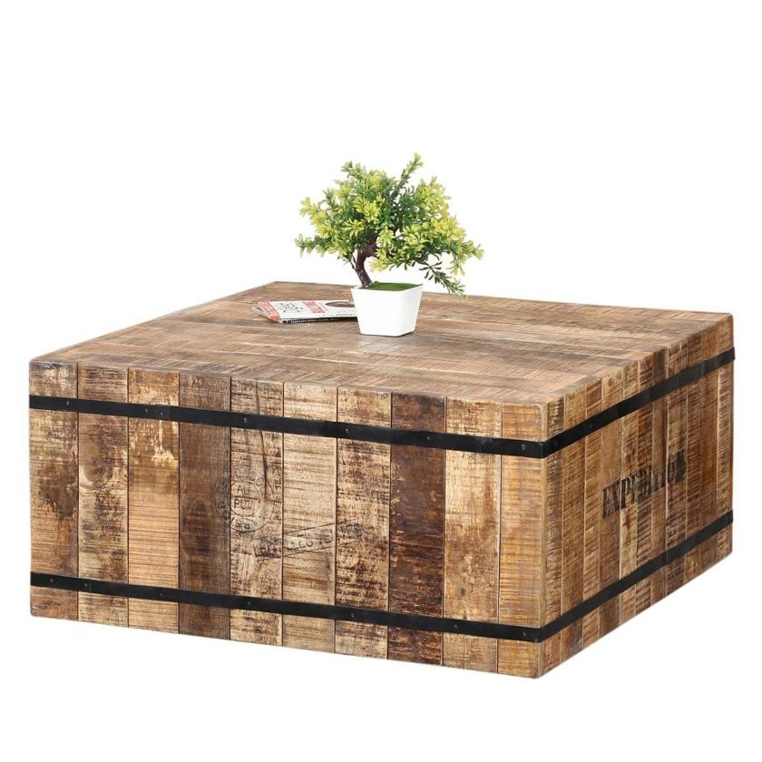Picture of Expedition Rustic Mango Wood Square Block Coffee Table
