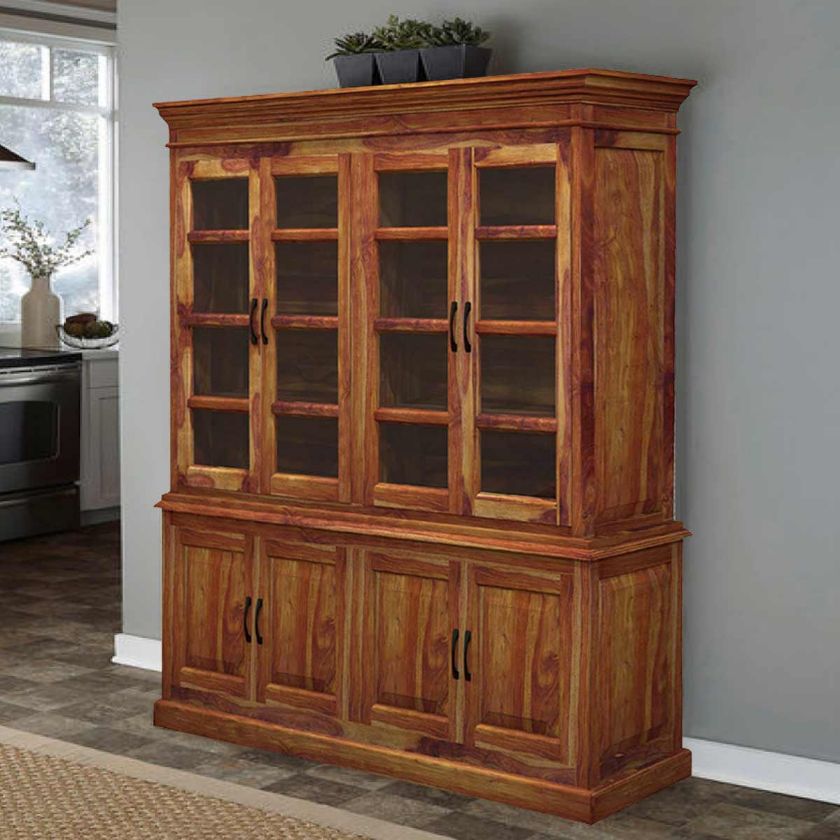 Picture of Oklahoma Glass Door Large Kitchen Pantry Storage Cabinet