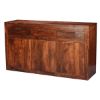 Picture of Modern Simplicity Acacia Wood 3 Drawer Large Sideboard Cabinet