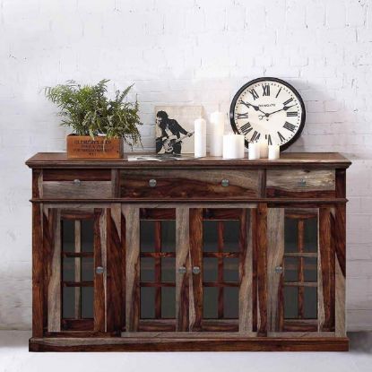 Picture of Dallas Ranch Rustic Solid Wood Contemporary Large Buffet Cabinet