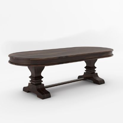 Picture of Tuscan Solid Wood 104" Oval Trestle Dining Table