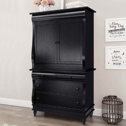 Repton Blue Two Tone Solid Wood 7 Drawer Bedroom Dresser.