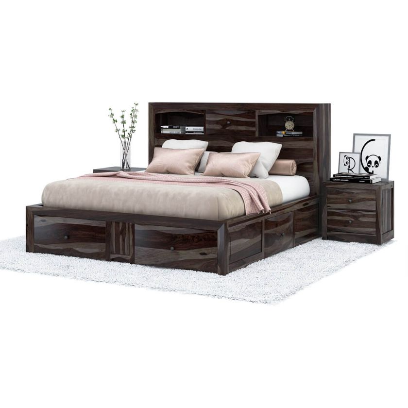 Modern Pioneer Full Size Storage Captain Bed Available in Multiple Sizes