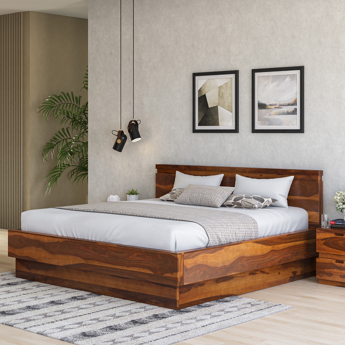 Modern Simplicity Solid Wood Custom Platform Bed Frame