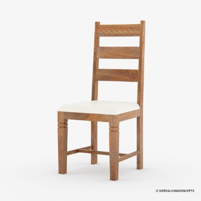 Picture of Salemo  Wood Upholstered Ladder-Back Chair