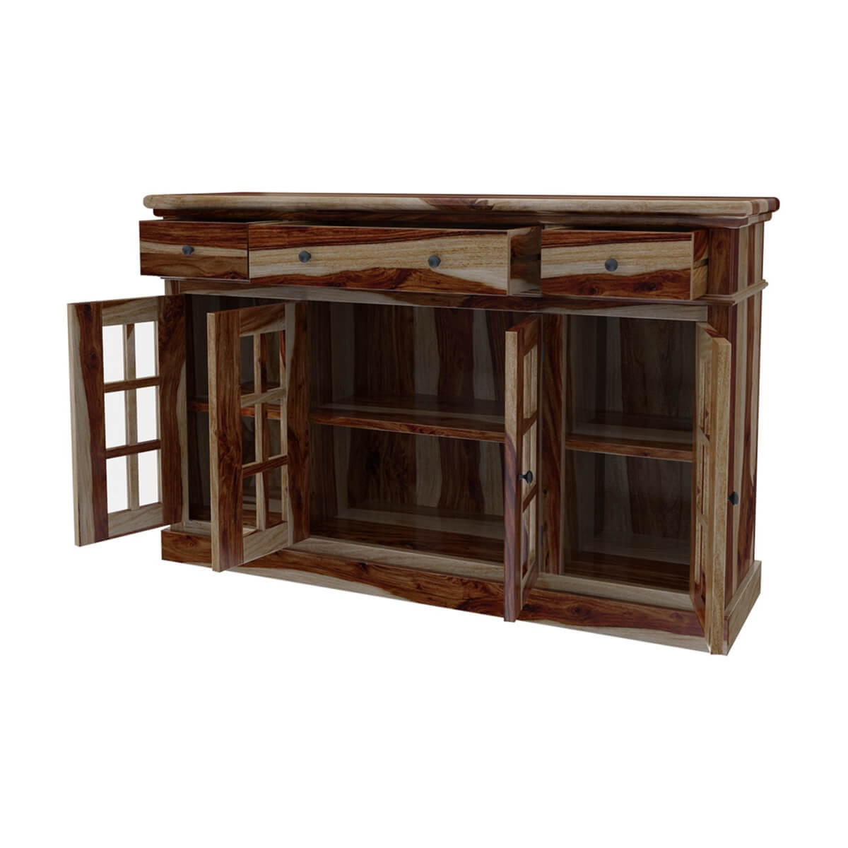 Dallas Ranch Solid Wood Square Dining Room Table Set.