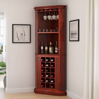 Tall corner best sale wine cabinet