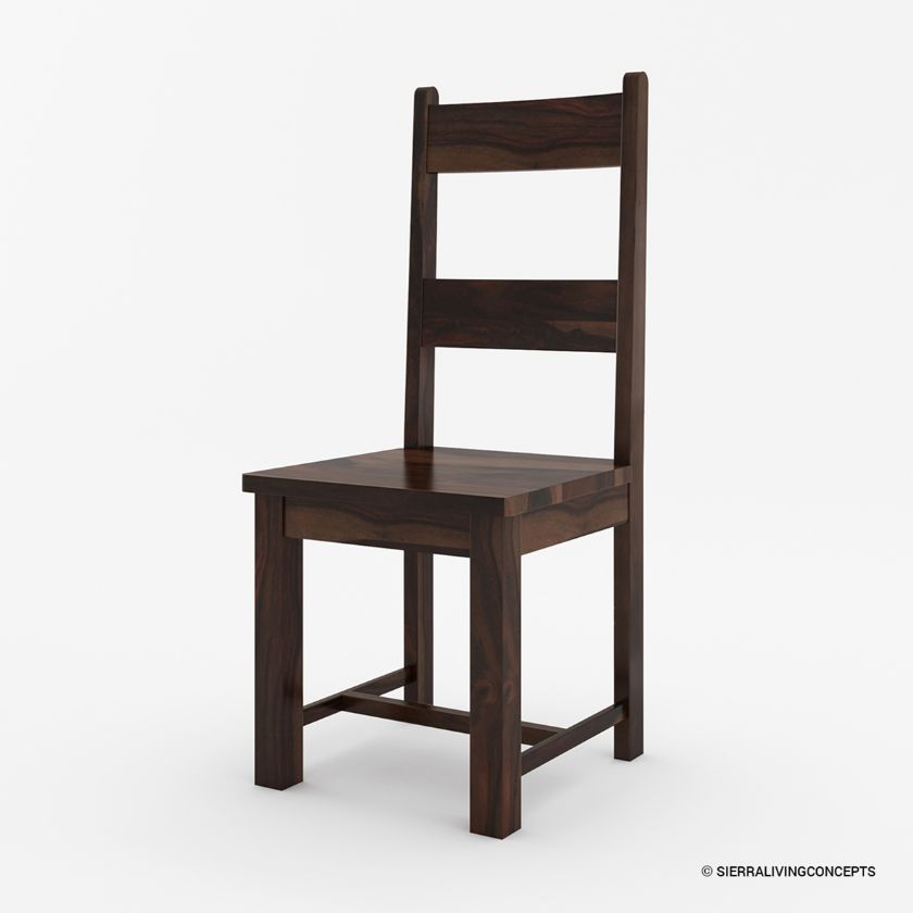 Picture of Frisco Modern Rustic Solid Wood Ladder Back Dining Chair