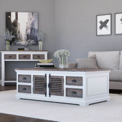 Picture of Danville Modern Rustic Solid Wood  Coffee Table Chest