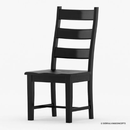 Picture of Nottingham Chic Black Ladder Back Rosewood Dining Chair