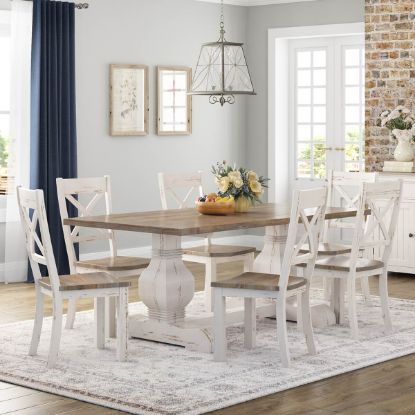 Rustic Solid Wood Large Dining Room Tables | Round, Square, Rectangle.