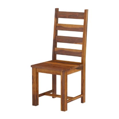 Picture of Cloverdale Solid Wood Sturdy Ladder Slat Back Dining Chair