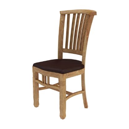 Picture of Brussels Rustic Reclaimed Teak Wood Pane Back Dining Chair