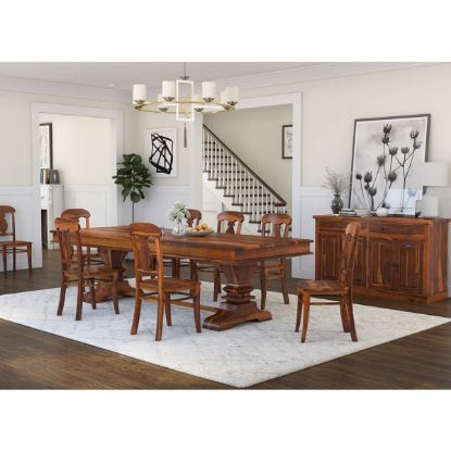 Cazenovia Solid Mahogany Wood 12 Piece Dining Room Set.