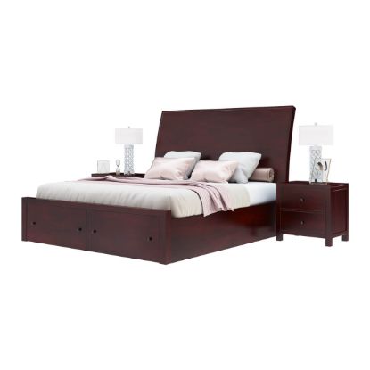 Rustic Solid Wood Platform Beds Frame | King, Queen & Full Wooden Tall ...