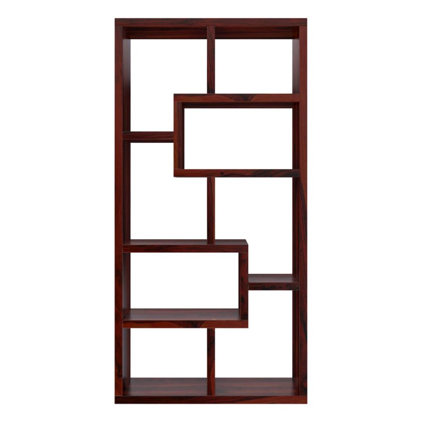 Gadsden Modern Wooden Geometric Bookcase