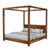 Picture of Osteen Contemporary Solid Wood Low Profile Canopy Bed