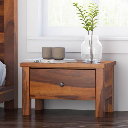 Picture of Osteen Contemporary Solid Wood Single Drawer Nightstand