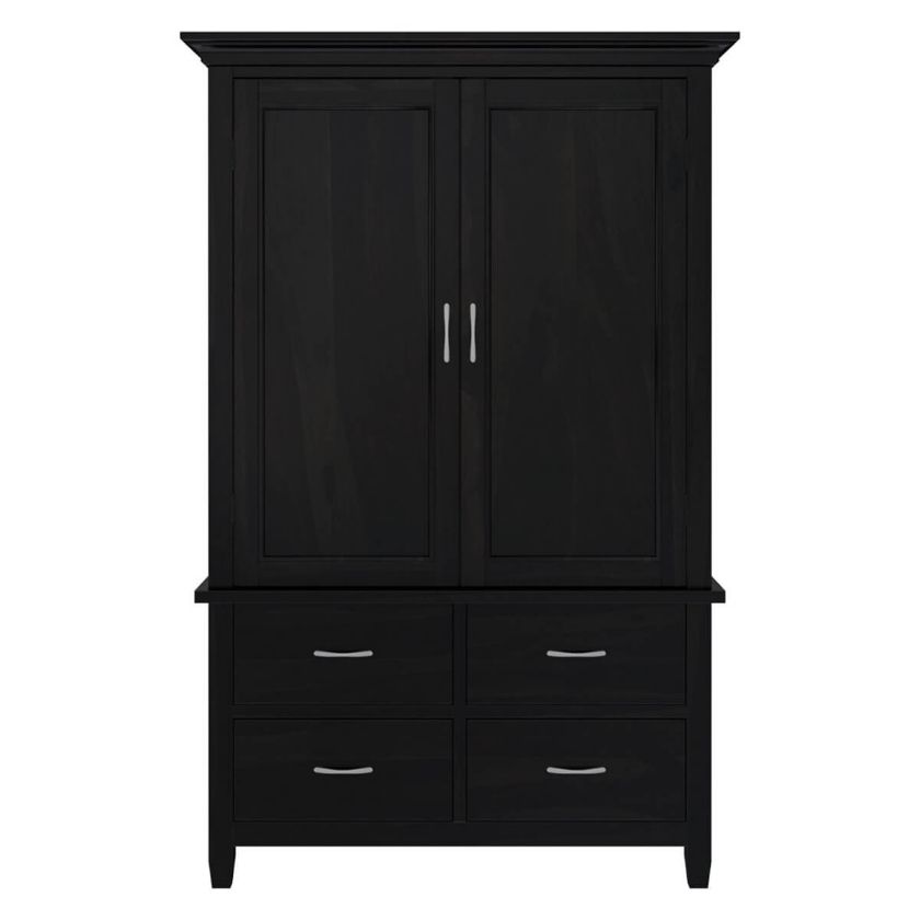 Magaluf Solid Wood Bedroom Armoire With Drawers.