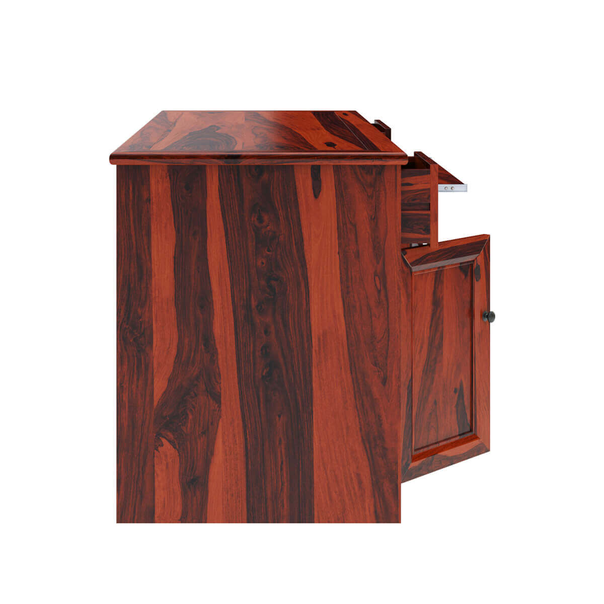 Hondah Solid Wood 64 Inch Modern Industrial Home Office Desk