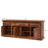 Cleone Rustic Solid Wood Extra Long Sideboard Cabinet