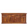 Cleone Rustic Solid Wood Extra Long Sideboard Cabinet