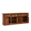 Cleone Rustic Solid Wood Extra Long Sideboard Cabinet