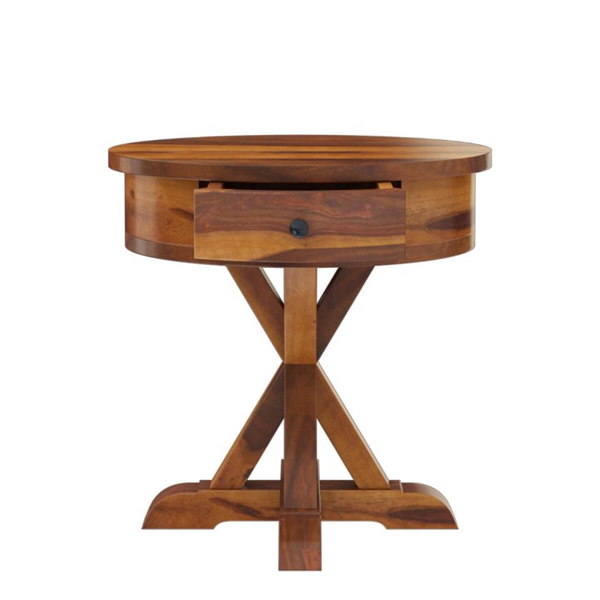 Floreo Solid Wood 3 Piece Round Coffee Table Set.