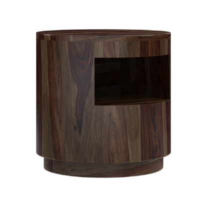 Rustic Solid Wood Storage End Tables w Drawers For Living Room.