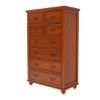 Picture of Delanson Solid Mahogany Wood Tall Bedroom Dresser With 8 Drawers