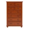 Picture of Delanson Solid Mahogany Wood Tall Bedroom Dresser With 8 Drawers